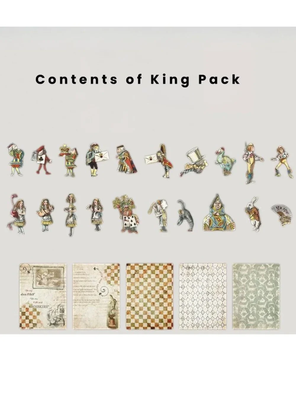 Alice's Theater Vintage Character Journal Paper Pack NWT Alice In Wonderland